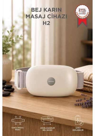 Özel Seri Şarjlı Masaj Cihazı H2 Bej Kullanışlı Seyahat Modern