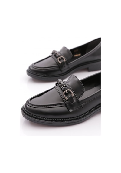 Dgn 2623003 Kadın Tokalı Loafer Ayakkabı Siyah