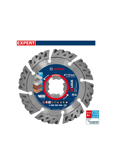 Bosch Expert 115 Mm X-lock Genel Amaçlı Elmas Kesme Diski 2608900669