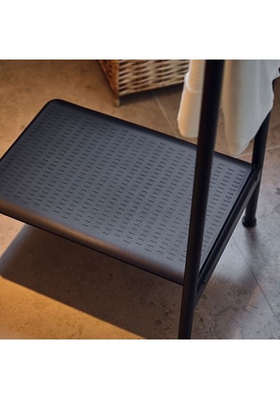 Ikea Bäsıngen Tırabzanlı Basamaklı Tabure, Antrasit, 1 Basamaklı