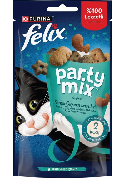 Felix Party Mix Karışık Okyanus Lezzetleri Kedi Ödül Maması X8
