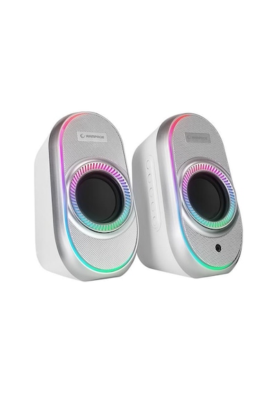 Rampage Rms-x3 2.0 6w Bluetooth Beyaz Multimedia Rgb Işıklı Gaming Usb Speaker