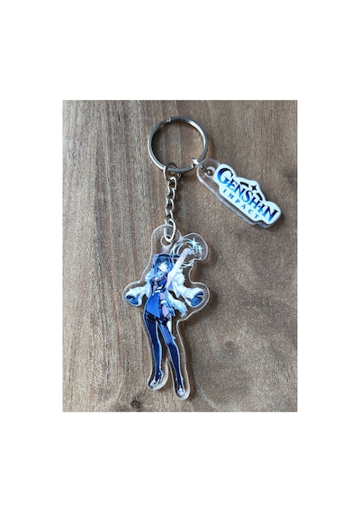 Owl Bag Genshin Impact Serisi Yelan Karakteri Desenli Acrylic Anahtarlık Çanta Süsü Çok Renkli