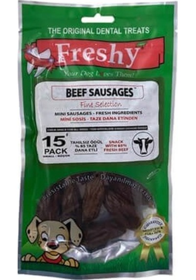Freshy Yarı Sert Mini Dana Sosis Köpek Ödülü 100 G