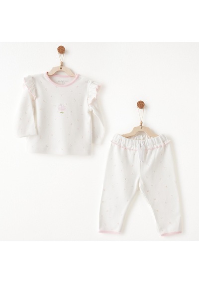 Andywawa Kız Bebek Takım 2 Parça Set Anw-ac26507 Ekru