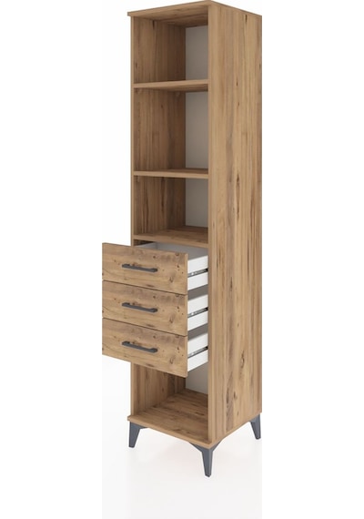 Hyperion Dolap 3 Raflı 3 Çekmeceli 44x44x195 Çam-çam Çam Hyperion Dolap 3 Raflı 3 Çekmeceli 44x44x195 Çam-çam Çam