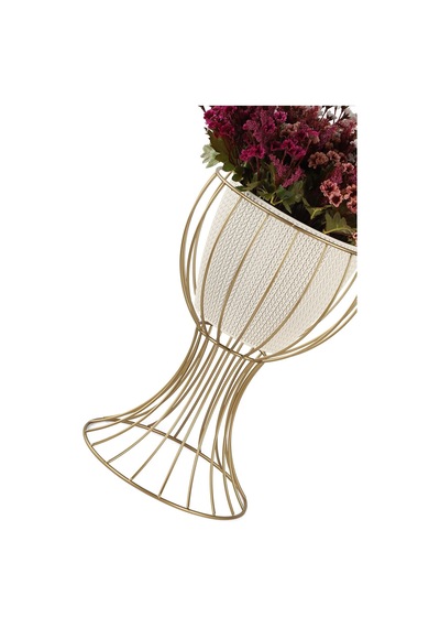 Anafor Saksılık Eskitme 43 Cm Krem Saksı