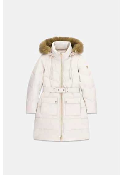 Guess Kapüşonlu Kadın Mont-w6bl57w4196 Krem
