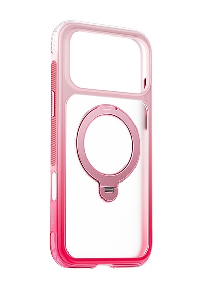 Apple iPhone Uyumlu 18 Pro Max Kılıf Wiwu As-204 Aeroshield Aurora Ultra M-safeli Airbag Standlı Kapak Pembe