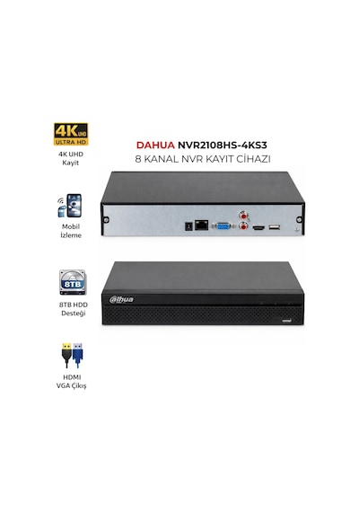 Nvr2108hs-4ks3 8 Kanal Profesyonel Güvenlik Nvr