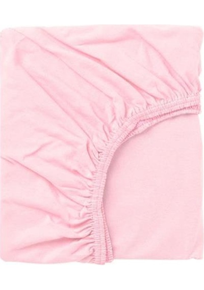 4 Adet 65 X 95 + 10 Cm Anne Yanı Lastikli Penye Kumaş Bebek Çarşafı-pembe-beyaz