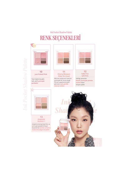 Işıltılı, Mat Tonlarda 4lü Far Paleti Perıpera Ink Pocket Shadow Palette 13 Aegyosal Should I