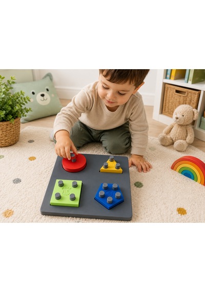 3d Baskı Montessori Şekil Eşleştirme Oyunu - Eğitici İnce Motor Beceri Seti