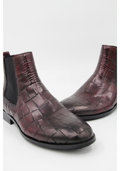 Luciano Bellini Bj3001 Reptil Erkek Klasik Bot - Bordo-bordo Bordo