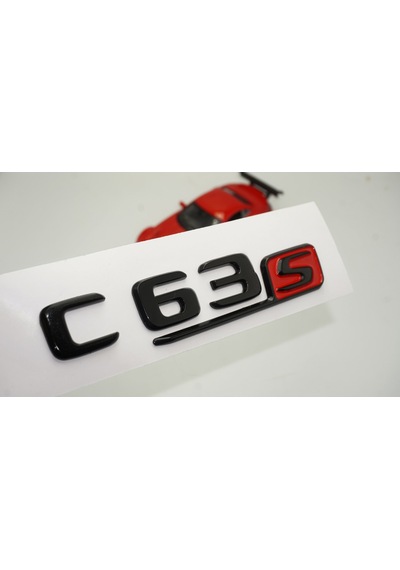 C 63 S Bagaj Parlak Siyah ABS 3M 3D Yazı Logo