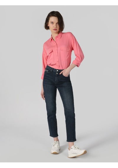 Colin's 703 Carla Slim Fit Normal Bel Düz Paça Mavi Kadın Pantolon CL1063467_Q1.V1_DN42488