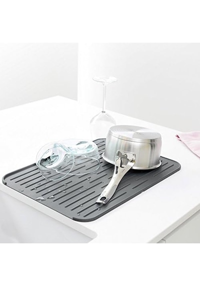 Brabantia Silikon Damlama Matı, Çelik, Koyu Gri, 43,8 X 32,5 X 0,9 Cm Açık Bej