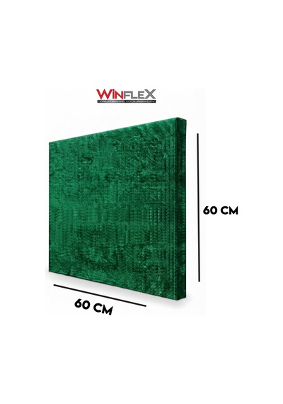 60x60cm - Akustik Kumaş Kaplı Panel Yeşil