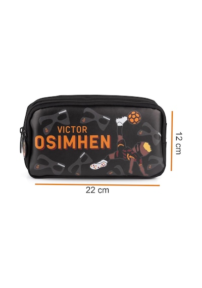 Galatasaray 3 Bölmeli Victor Osimhen Suni Deri Okul Çantası + Kalemlik