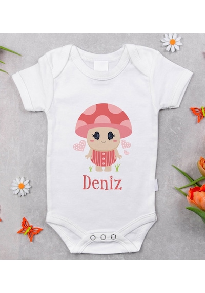 Bitmeyenkartus Bk Kids Isimli Bebek Body Zıbın - Model 10 Beyaz