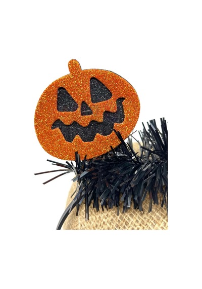 Balkabağı Taç Turuncu Renkli Simli Eva Halloween Partisi Cadılar