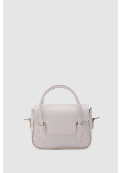 Shule Bags Dimple Retro El Ve Çapraz Çanta Krem Krem