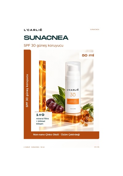 L'carlıe Sunacnea Güneş Kremi Spf 30 Yüz 50 Ml