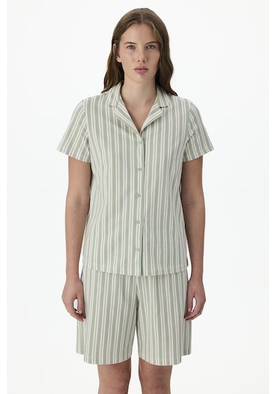 Penti Cozy Stripes Gömlek Şort Pijama Takımı Ge34