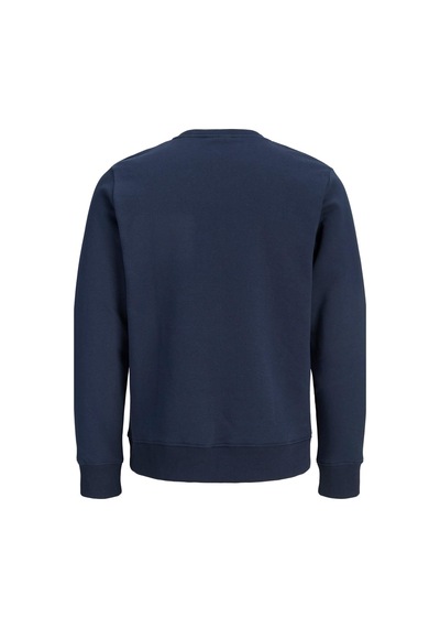 Jack & Jones Jjrush Erkek Sweatshirt Bisiklet Yaka Rahat Günlük Pamuklu Lacivert