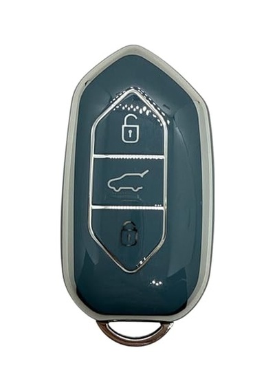 Autohan Keys T10x T10f Akıllı Anahtar Kılıfı, 3 Tuşlu, Nano Koruma Gri-gümüş
