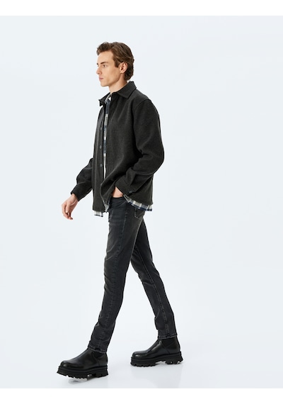 Koton Pamuklu Slim Fit Jean Pantolon - Brad Jean Siyah 5wam40018nd Siyah Koton Pamuklu Slim Fit Jean Pantolon - Brad Jean Siyah 5wam40018nd Siyah