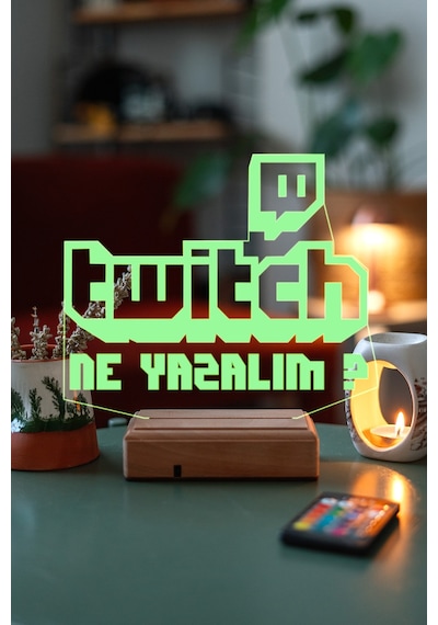 Kişiye Öze Hediye Twitch 3D Led Gece Lambası
