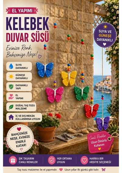 Kelebek Duvar Dekor Süsü