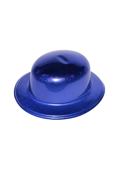 Mavi Renk Hologramlı Plastik Yuvarlak Melon 27x24 Cm - Rxlu-412815 18