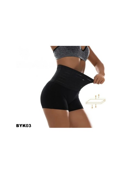 Byanca Mideli Şort Korse Toparlayıcı Yüksek Bel Siyah Byk03s Siyah