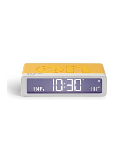 Lexon X Pantone Flip Klasik Şarj Edilebilir Alarm Saat Sarı