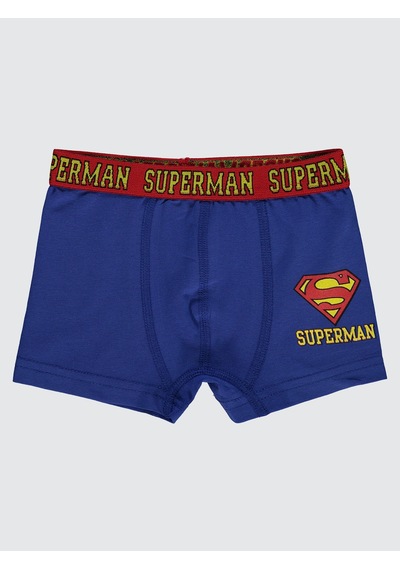 Süperman Erkek Çocuk 2'li Boxer Set 2-10 Yaş Mavi