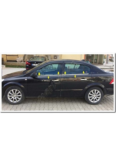 Markadan Opel Astra H Sedan Krom Cam Çıtası 2004 Sonrası 4 Parça