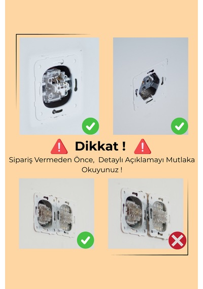 Dekoratif Priz & Anahtar Çerçevesi Modern Doğal Tasarım Duvar Aksesuarı Siyah Tekli 1 Adet