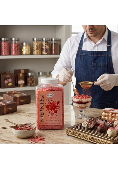 Krep Kırığı Çilek 150 Gr Pasta, Waffle Ve Tatlı Süsleme Parçacıkları