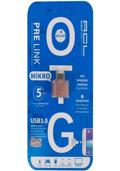 Acl Data Aktarıcı Mikro Usb 3.0 Acu-03 2256 - 5 Adet
