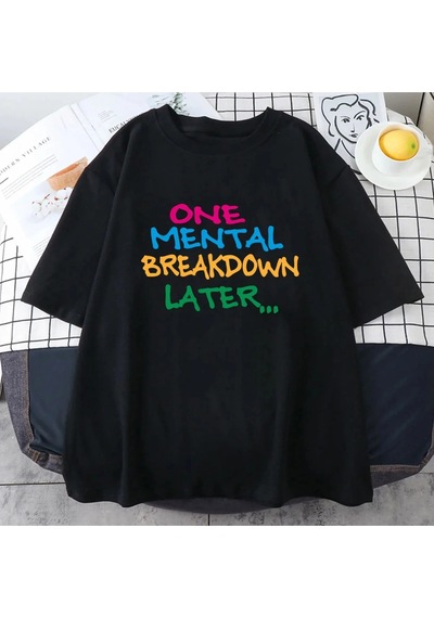 Startmore Beyaz Mektup Baskılı Bir Zihinsel Arıza Sonra Grafik Yaz Streetwear Hip Hop Ra Siyah Startmore Beyaz Mektup Baskılı Bir Zihinsel Arıza Sonra Grafik Yaz Streetwear Hip Hop Ra Siyah