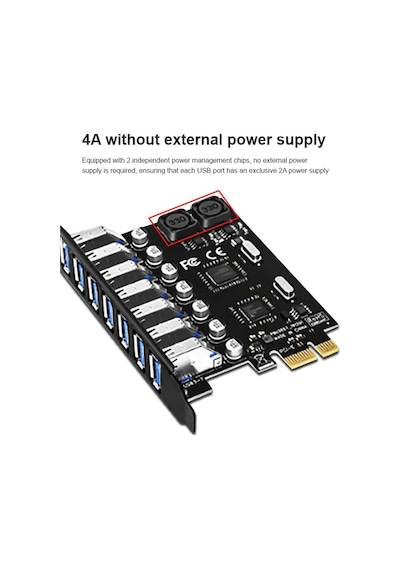 Pcı Express Pcı-E Usb 3.0 Kart 4899P Pcıe 7 Port Çoklu Çoklayıcı