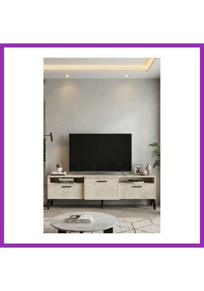 Bezos Mistral Tv Sehpası Suntalam Ekru 160x40 Cm Bty