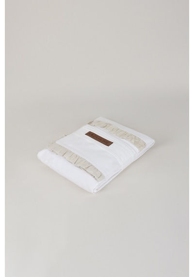 Pure Ekru Krem Fırfırlı Nevresim Takımı 200x220 4702 Krem - Bej