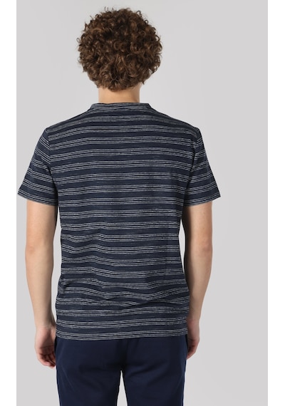 Colin's Colins Regular Fit Çizgili Lacivertvert Erkek Kısa Kol Tişört Cl10628 001