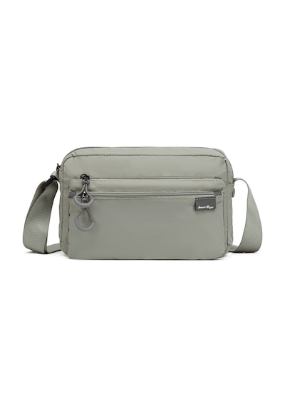 Smart Bags Açık Gri Orta Boy Çok Cepli Ultra Hafif Kumaş Kadın Omuz Ve Postacı Çanta Diğer