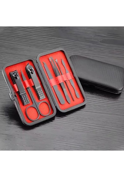 Shopytech 7 Parça Profesyonel Manikür Pedikür Seti Siyah Lüks Seyahat Çantası, Kadın & Erkek Tırnak