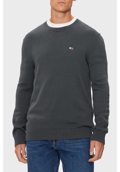 Tommy Jeans Erkek Kazak Dm0dm18370 Pub Koyu Gri Koyu Gri