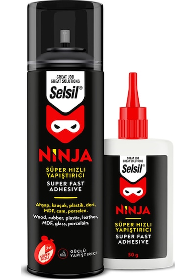 Selsil Ninja Mdf Hızlı Yapıştırıcı 400ml.+100gr. 25adet 290 ML